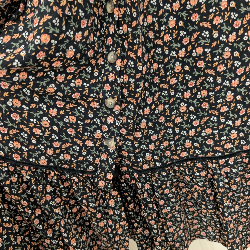 Dip Beautiful Black and Pink Floral Maxi Dress Size Medium - Picture 7 of 11